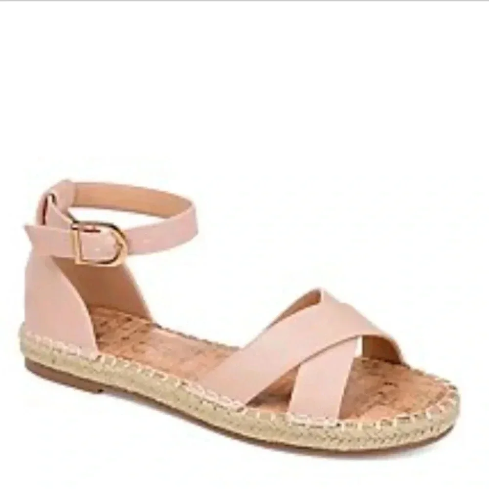 Journee Collection Lyddia Espadrille Sandal, Blush/Light Pink, Size 10M